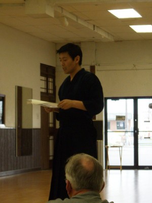 Sharing Info at Kendo Seminar in Indiana, 2008