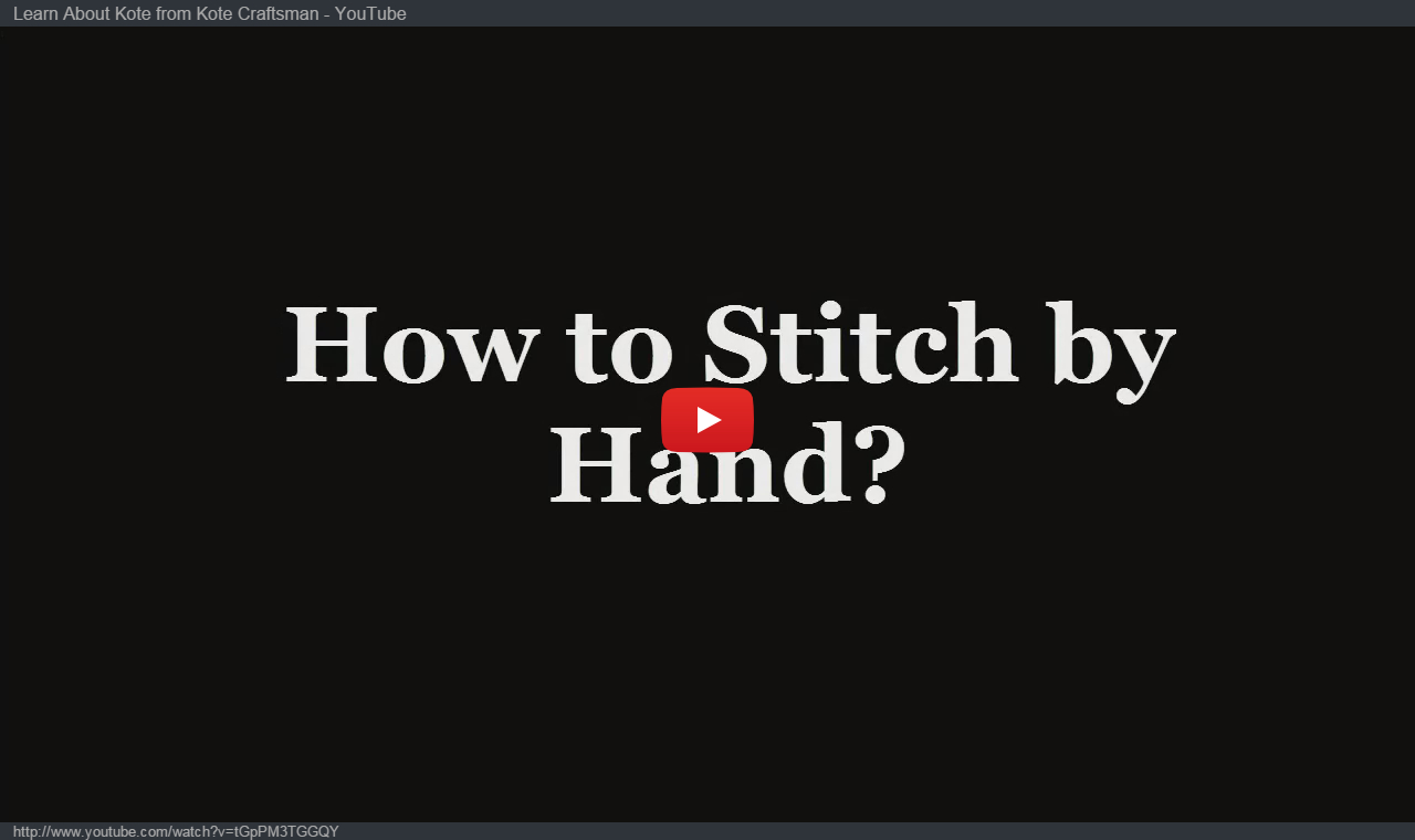 How to Stitch by Hand